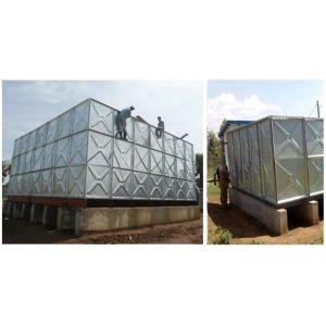 Customizable 400000 Liters AI Sectional Rectangular Galvanized Steel Water