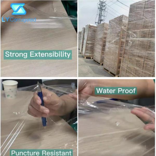 Strong Extensibility 20um PE Plastic Stretch Wrap Film For Carton Packaging Pallet