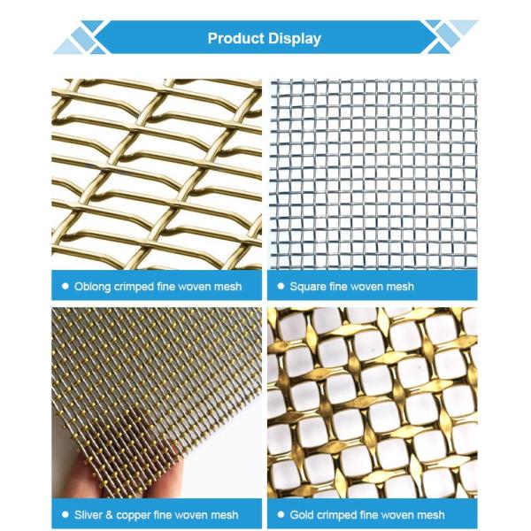 New Stainless Steel Wire Mesh Cladding Ceiling Exterior Wall Decoration Curtain Wall Metal Mesh