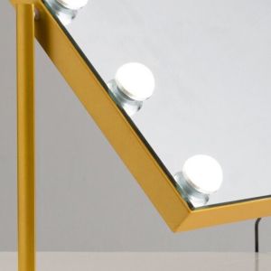 Makeup Countertop Vanity Mirror 5x Lighted 360 Degree Rotated