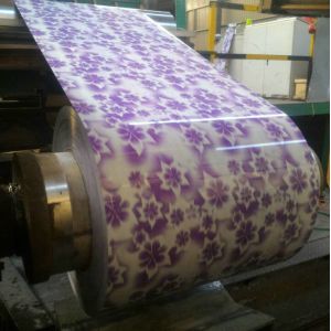 PVC Film Regular Modify Polyester Prepainted Steel Coils Customized Patterns