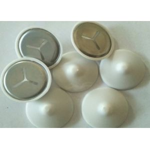 Cheap Stainless Steel Self Locking Washer With White Plastic Cap For Fixing 12Ga Pin for sale