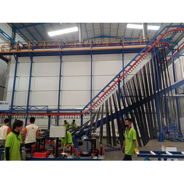 Quality PLC Conveyorised Vertical Powder Coating Line Plant Customized wholesale