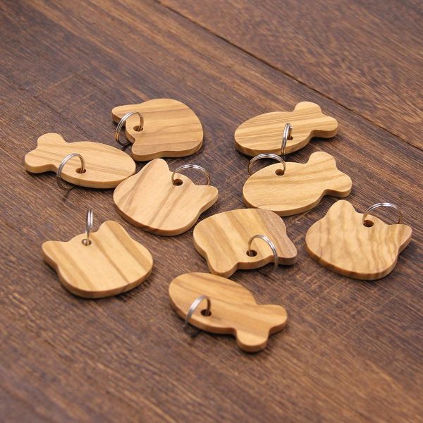 Laser Engrave Puppy ID Tags Wooden Puppy Name Tag For Collar