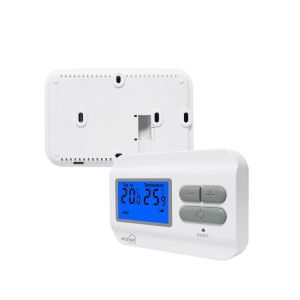 Riseem White LCD Digital Non Programmable Boiler Room Thermostat for Heating