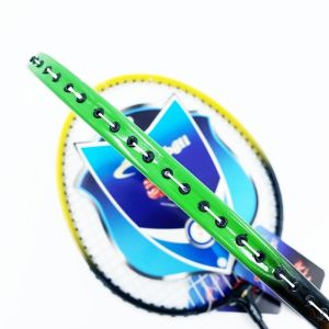 753 Aluminum Badminton Racket with Different Color Customized Logo and PU Wood