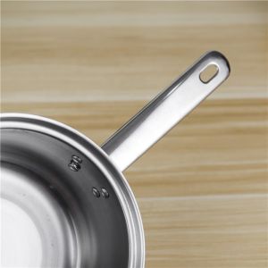 18cm Long handle stainless steel 410 milk pot cooking cookware with glass lid