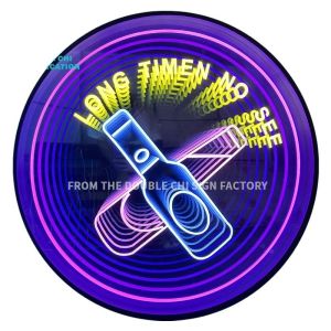 Stainless Steel Housing Custom 3D Mirror Tiles with LED Strip in Contemporary