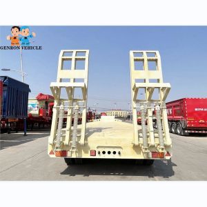3 / 4 Axles low bed trailer low loaders for construction machinery transport