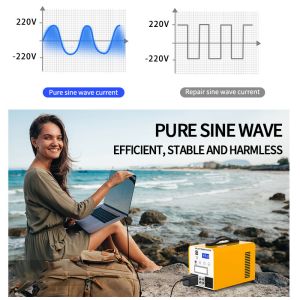 Portable Solar Panel Generator 220V Pure Sine Wave Wireless Charging 250W
