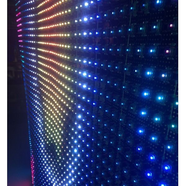 Quality transparent full color outdoor flexible led strip curtain video display wholesale