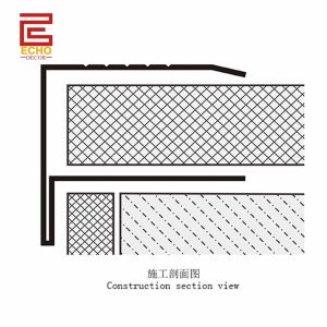 Square Stair Nosing Trim Stainless Steel for Tiled Steps