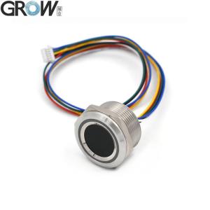 Cheap GROW R503-M22 DC3.3V 200 Capacity Round RGB Ring Indicator LED Control Capacitive Fingerprint Module Sensor Scanner for sale