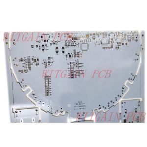 White Solder Mask 2 Layer PCB Used In Children'S Alarm Clock Black Silkscreen 1