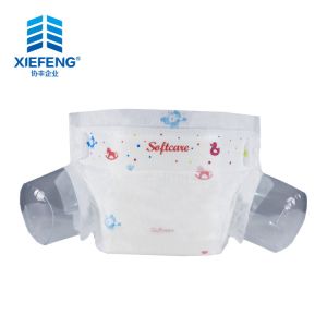 China Embossed Soft Topsheet Disposable Baby Diapers 520*320mm Green ADL on sale