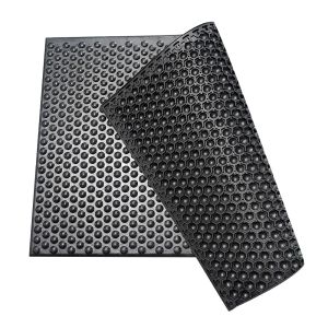 Black Rubber ESD Antistatic Cone Pattern Anti Fatigue Mat For Cleanrooms