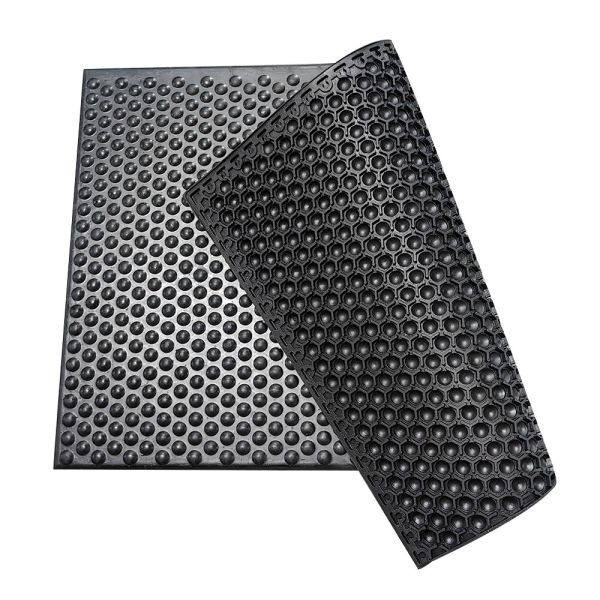 Black Rubber ESD Antistatic Cone Pattern Anti Fatigue Mat For Cleanrooms