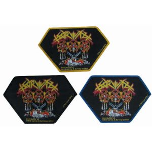 Twill Fabric Custom Woven Patches Diamond Shape Flat Appearance