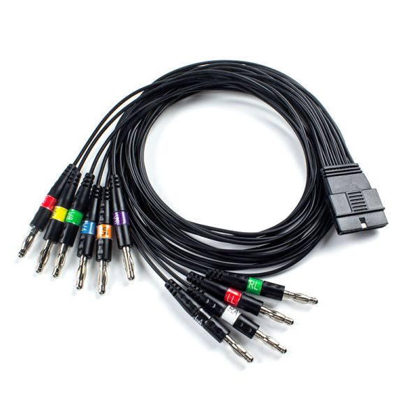 TPU 10 Lead ECG Patient Cable Banana End for Schiller FT-1 2.400331 MS-12 Blue