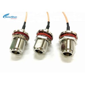 MCX Plug O - Ring Pigtail Cable Right Angle N Jack Bulkhead RG316 Copper