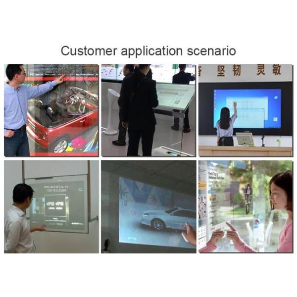 Interactive Kiosk Multi Touch Screen Frame Foil / Film Transparent 43 Inch 1 Year Warranty