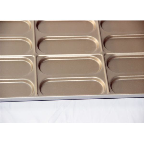 18 Cavity PTFE 654x535x38mm Hot Dog Bun Baking Pan