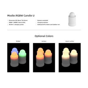 Wi-Fi Rechargeable Flameless Flickering LED Candle Light, Smart Battery Operated