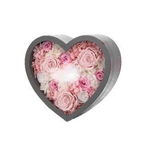 Custom Design Cardboard Heart Shape Packaging Gift Flower Box with Luxury