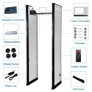24 Zones 8KHZ 256 Sensitivity Door Frame Metal Detector