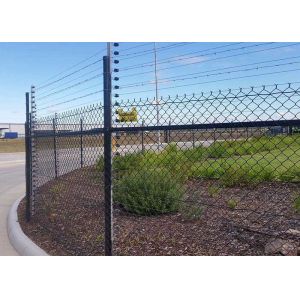 4.5mm After Coated Pvc Galvanized Diamond Chain Link Fence For Factory Game