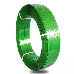 Cheap 16mm Width PET Polyester Strapping 20kg Plastic Green PET Strap 0.5mm Thickness for sale
