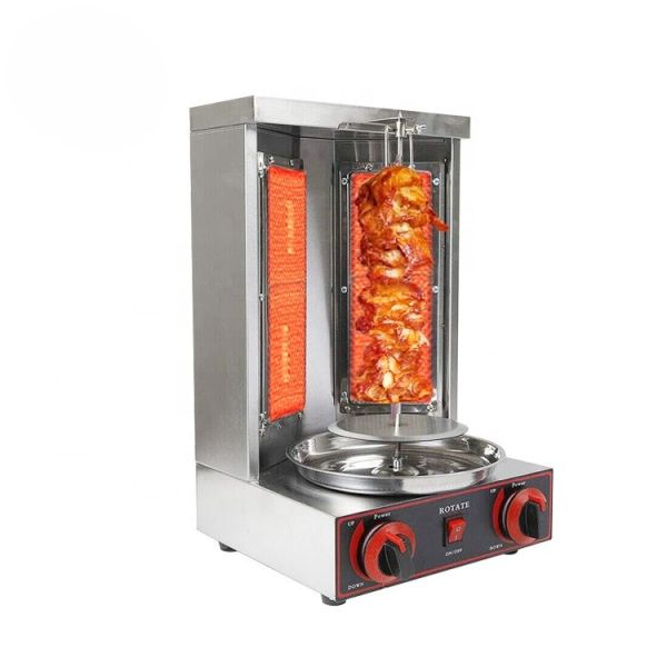 Quality 2 in1 Automatic Rotating Doner Kebab Machine for LPG 2800Pa 37x37.5x53.5cm Packing Size wholesale