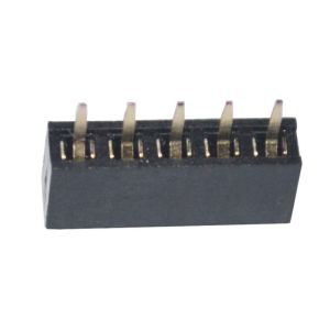 2mm Pitch Female Header Connector Single Row 5 Pin Black Straight Type