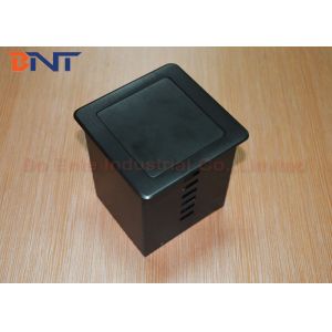 Aluminum Alloy Smart Office Desktop Hydraulic Pop Up Power Socket Box US