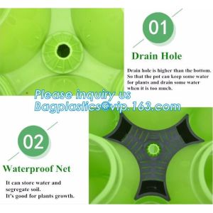 PP Plastic materials hydroponic vertical tower stackable plastic garden pots