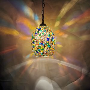 Original Turkish Complex Manual Craft Masac Glass Pendant Lamp(WH-DC-49)