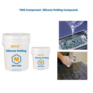 Two-component clear silicone potting compound for electronic component