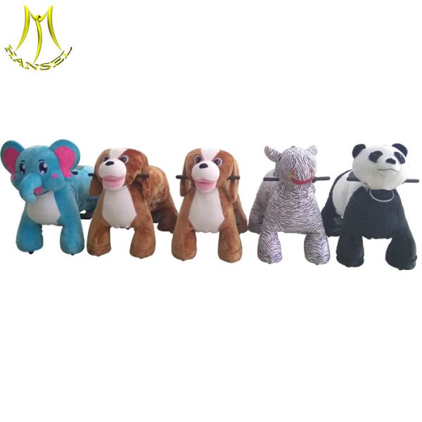 Quality Hansel top quality battery powered animal toy plush ride on elephant kiddie rides wholesale