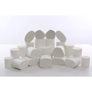 Round White Honeycomb Ceramic Carrier , car Catalyst Supports