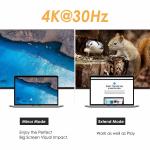 Aluminum 3 in 1 USB C Hub Adapter to 4K USB 3.0 Thunderbolt 3 Port Type C Hub