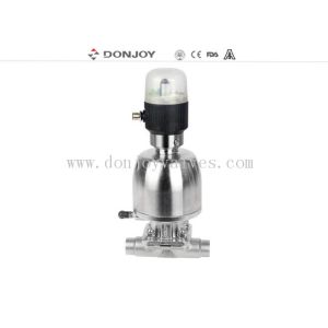 SS 316L Full Port Mini type Clamped diaphragm valve wtih F top( One sensor to