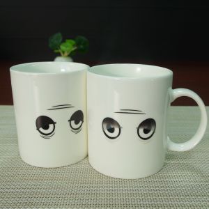Stocked Wake Up Heat Sensitive Coffee Mugs Full Color Changing