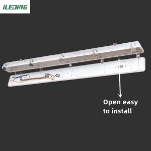 4kg Hanging Tri Proof LED Vapor Tight Warehouse Light Fixture 4FT 46W 65W IP66