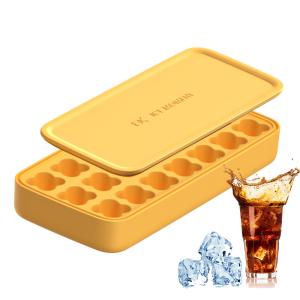 Cheap 21 Compartments Four Leaf Clover Ice Cube Silicone Molds With Lid Customized for sale