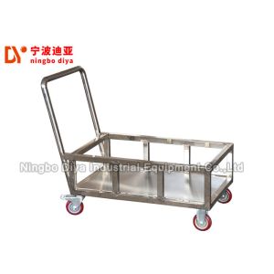 Large Load Bearing Lean Trolley , Stainless Steel Trolley With Brake
