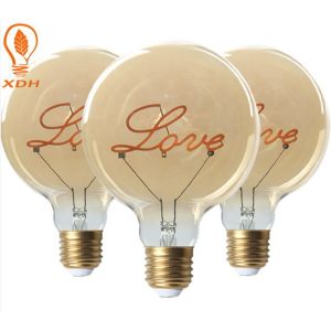 Dimmable 3000k Edison Bulb LED G125 E27 Filament Globe