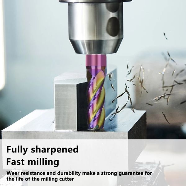 Tungsten Steel End Mill 4 Flute Straight Endmill Cnc Profile Cutter End Milling Cutter D1-D20 For Stainless Steel Mil