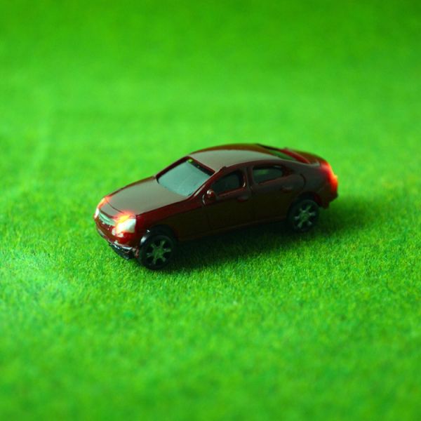 1:100 light High Quility metal Painted Model light Cars for Architectural scale models