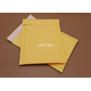 Yellow Kraft Shipping Bubble Mailers , Matt Bubble Wrap Packaging Envelopes