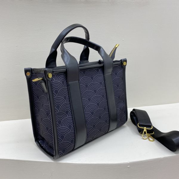 Women's Vintage Kurt Shoulder Bag Canvas Tote Handbag with Wide Strap and ZIP Closure